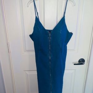 Denim Zip-up Dress